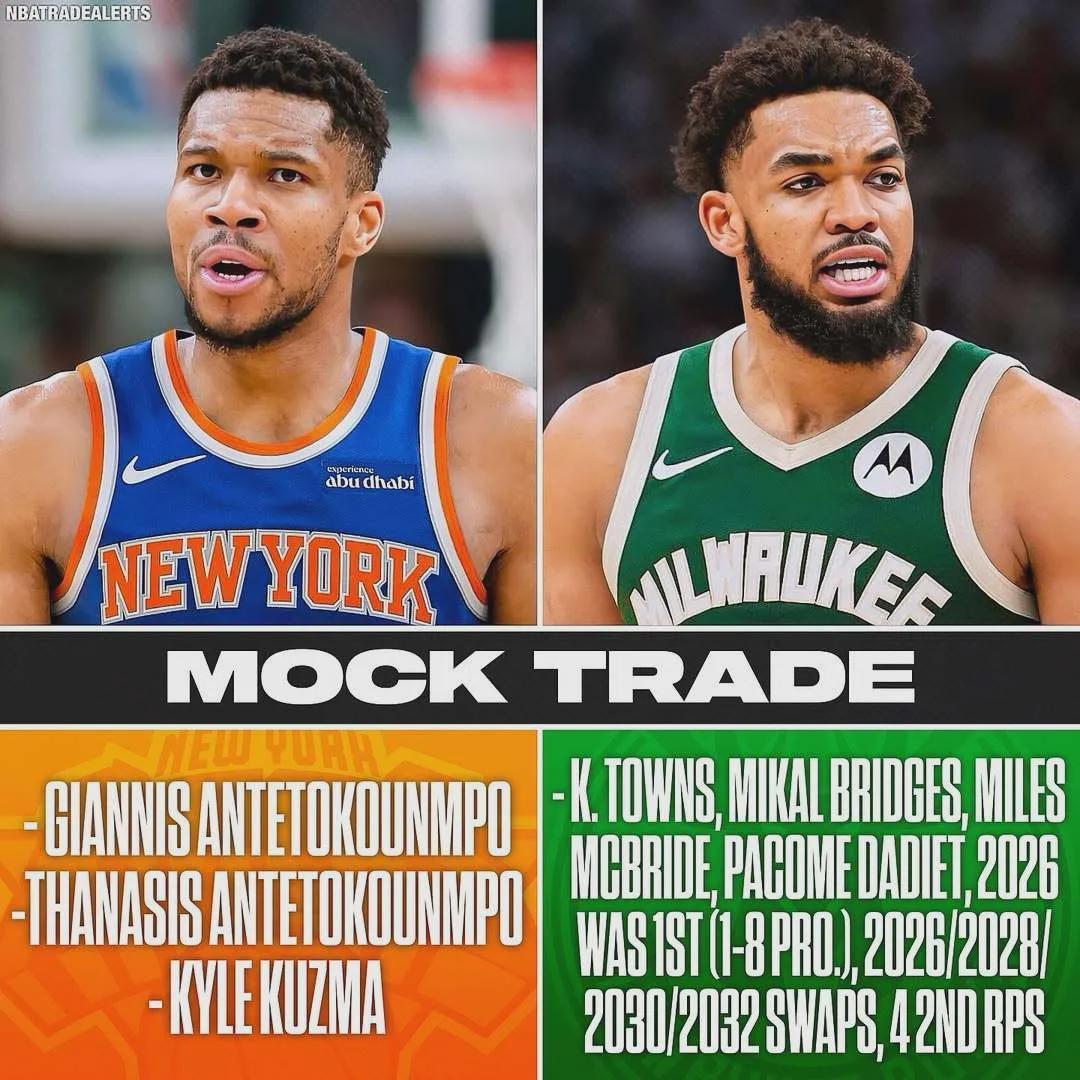 九游体育网页版-乱了乱了！字母哥最新交易动态！美媒建议开拓者10换1